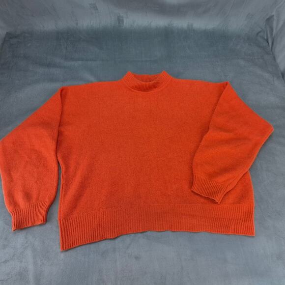Vintage Rafaella Womens Angora Rabbit Hair And Lambs Wool Orange Sweater XL - Picture 2 of 8
